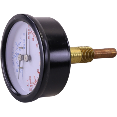Velocity boiler works (crown) 950039 temperature/pressure gauge
