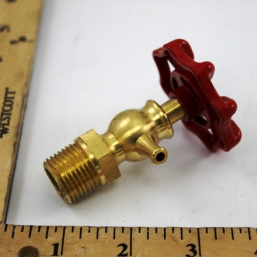 Conbraco industries 26-104-01 1/2" male npt satin brass compression gauge cock