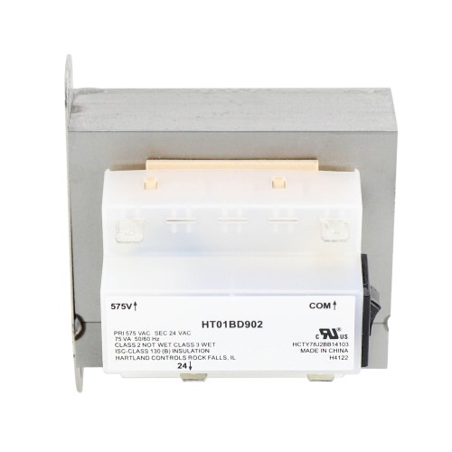 Carrier ht01bd902 575v primary 24v secondary 75va control transformer