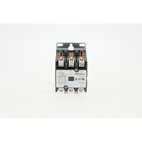 Carrier p282-0431a 3-pole 40a definite purpose contactor, 24vac 50/60hz, lug terminals