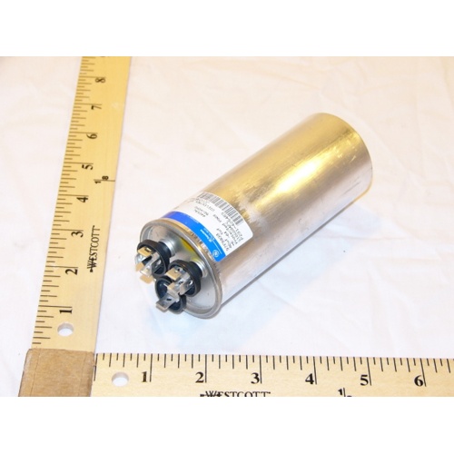Carrier p291-4054rs dual run capacitor, 40+5 mfd, 440vac, round