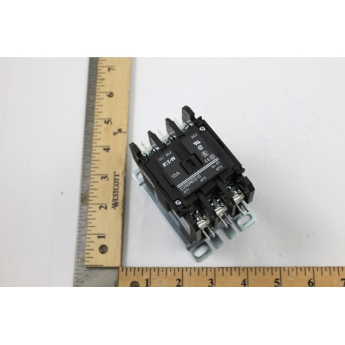 Cutler hammer-eaton c25dnd315a 3-pole 15a definite purpose contactor 110/120v