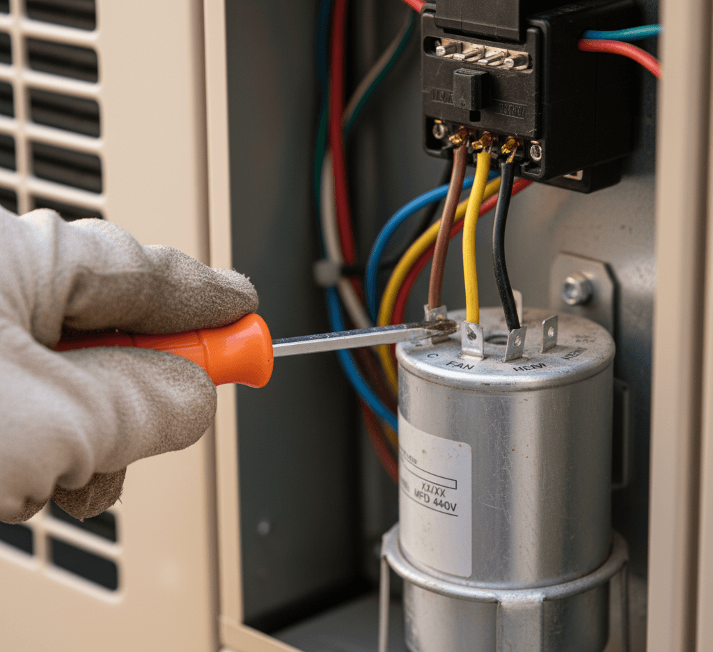 Discharge capacitor
