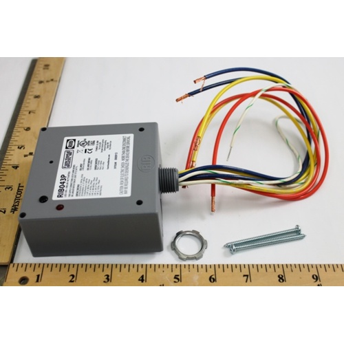 Functional devices rib043p 480v 20a 3pst-no enclosed relay