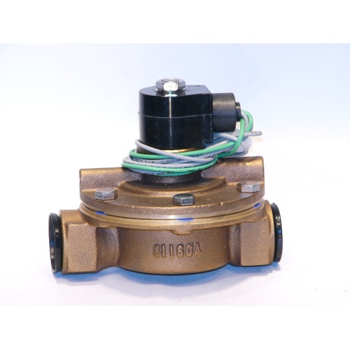 Gc valves s211gh02t2fg9 solenoid valve, 1" npt, normally closed, brass, 120vac