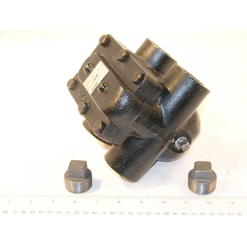 Hoffman specialty 404214 1" npt 75 psi series h cast iron f&t steam trap ft075h-4