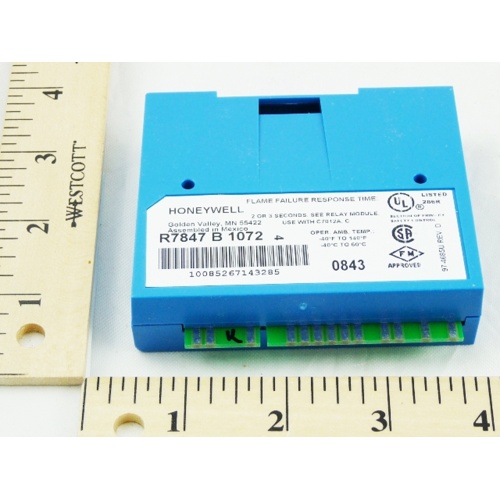 Honeywell r7847b1072 flame signal amplifier with ampli-check, 2/3 sec ffr