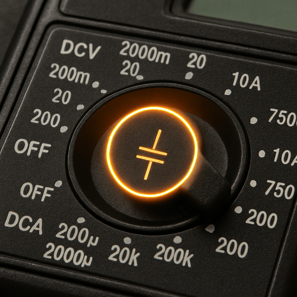 Multimeter with mfd setting