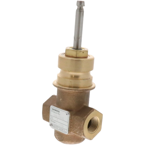 Siemens 599-03165 globe valve, 2-way n/o, 1/2" npt, 4. 0 cv, bronze/brass