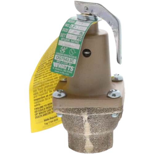 Raypak 007222f 3/4" 60 psi 1,100,000 btu boiler relief valve