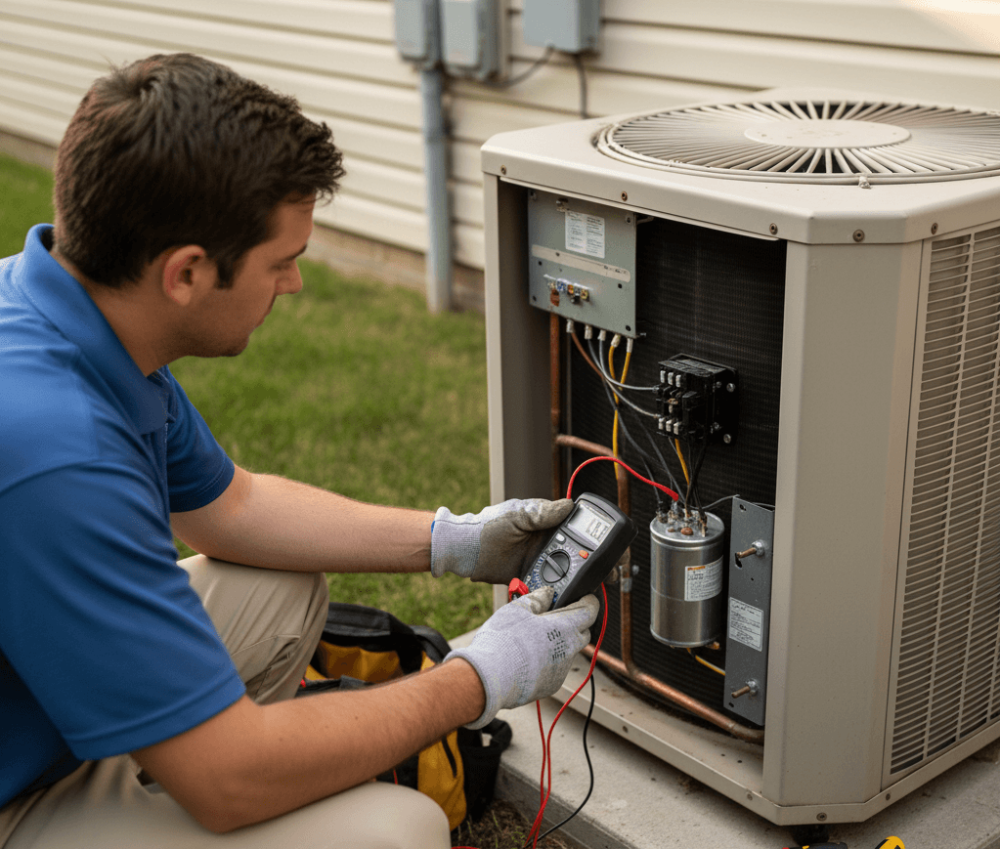 Testing a condenser fan motor
