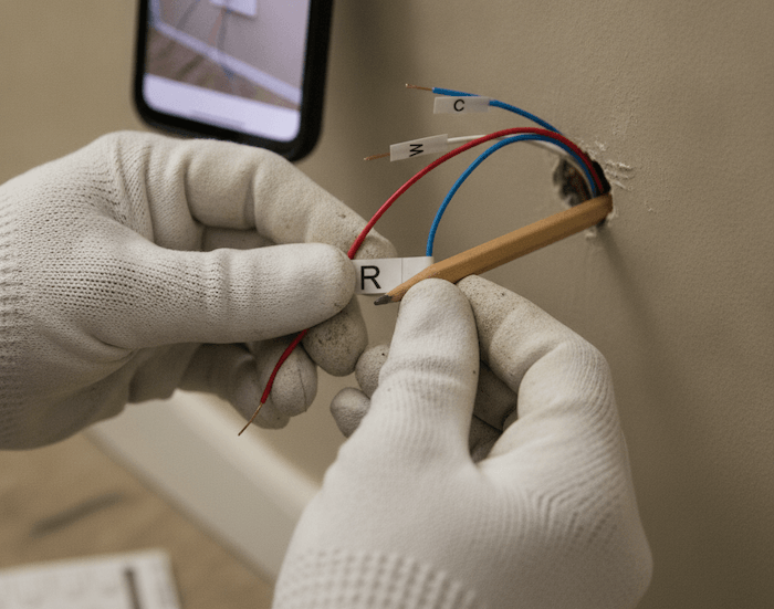 Labeled thermostat wires
