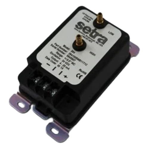 Setra 2641005wb11t1c ±5" wc bidirectional low differential pressure transducer