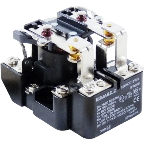Schneider electric (square d) 8501co16v20 120v 30a dpdt power relay