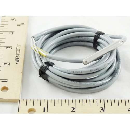Johnson controls a99bb-300 ptc silicon temperature sensor, 9-3/4 ft pvc cable, -40 to 212°f