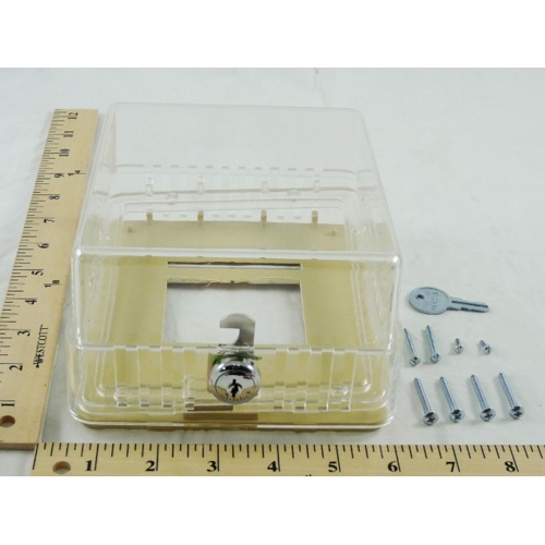 Johnson controls grd10a-608 la grande plastic thermostat guard w/ baseplate & mounting ring