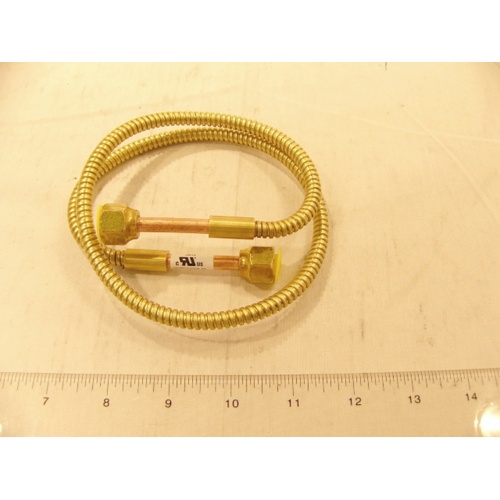 Johnson controls sec99aa-24 ultracap armored capillary, 1/4" sae female flare, straight with depressor