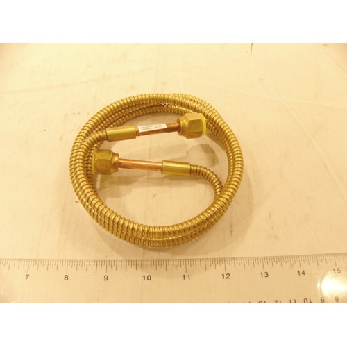 Johnson controls sec99aa-48 ultracap armored capillary, 1/4" sae female flare, straight w/ depressor, 48"