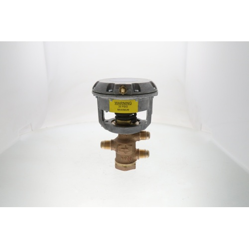 Johnson controls v-4332-1004 1/2" three-way mixing flare valve, 9–13 psi