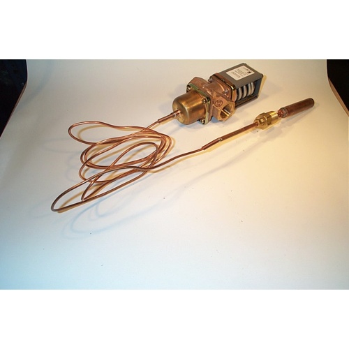 Johnson controls v47ac-39 temp actuated modulating water valve, 3/4", 160-230°f