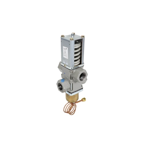 Johnson controls v48ad-2 1" npt cast iron three-way pressure actuated water regulating valve