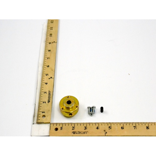 Lau 60765803 3/8" bore hex and round interchangeable hub with 1 set screw