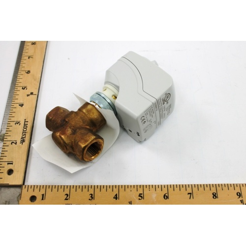 Siemens 254-01106 2-way nc 1/2" npt 24vac 1. 6 cv valve assembly w/ floating actuator