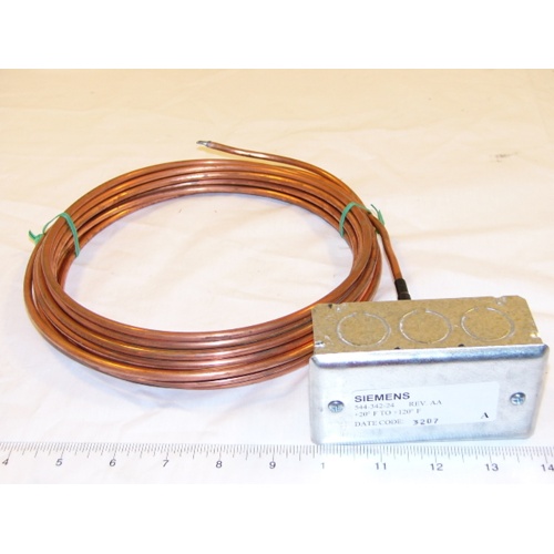 Siemens 544-342-24 duct temperature sensor, pt rtd 1k ohm, 24 ft flexible probe