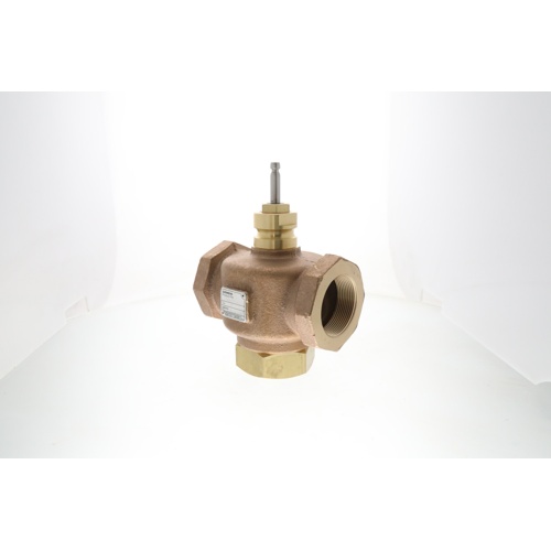 Siemens 599-03206 globe valve, 3-way mixing, 2" npt, 40 cv, bronze/brass