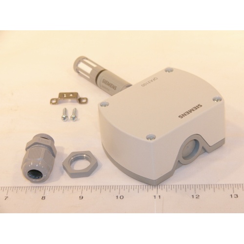 Siemens qfa3100 room relative humidity sensor, 0-10vdc, 0-100% rh, terminal block