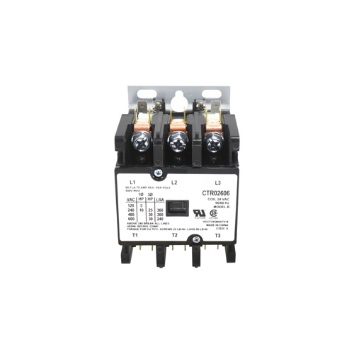 Trane ctr2606 3-pole 60a 24v contactor