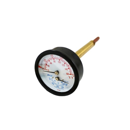 Utica-dunkirk 240005246 tridicator gauge 70-320°f / 0-75 psi