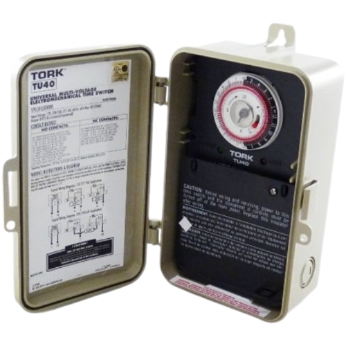Tork timers tu40 universal 24hr electromechanical multi-volt timer