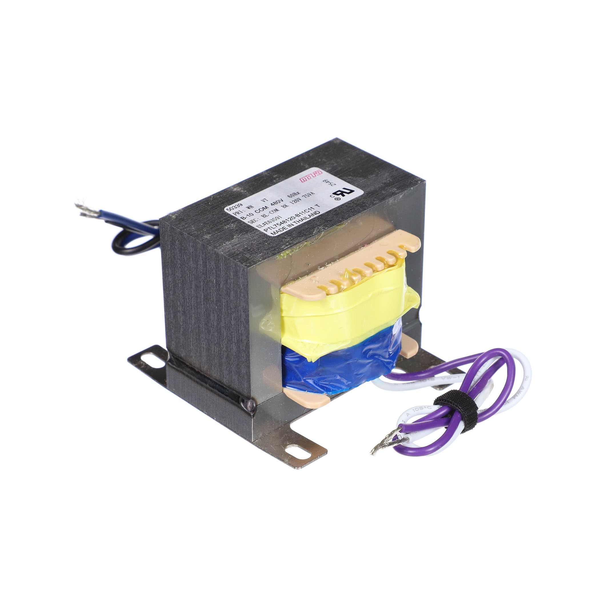 Mars 50339 75va 480v to 120v foot mount control transformer