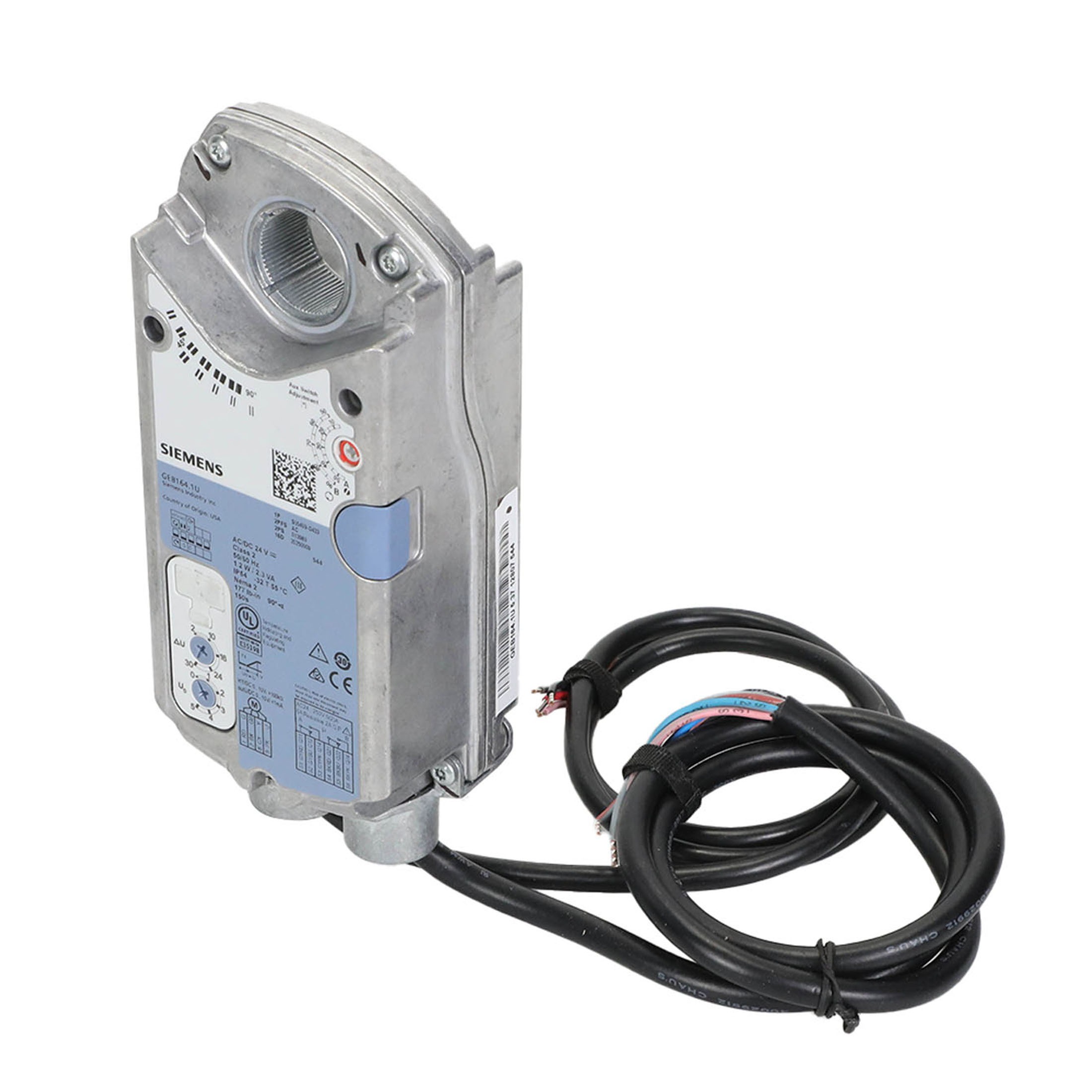 Siemens geb164. 1u 24v non-spring return 132 lb-in 0-10vdc damper actuator