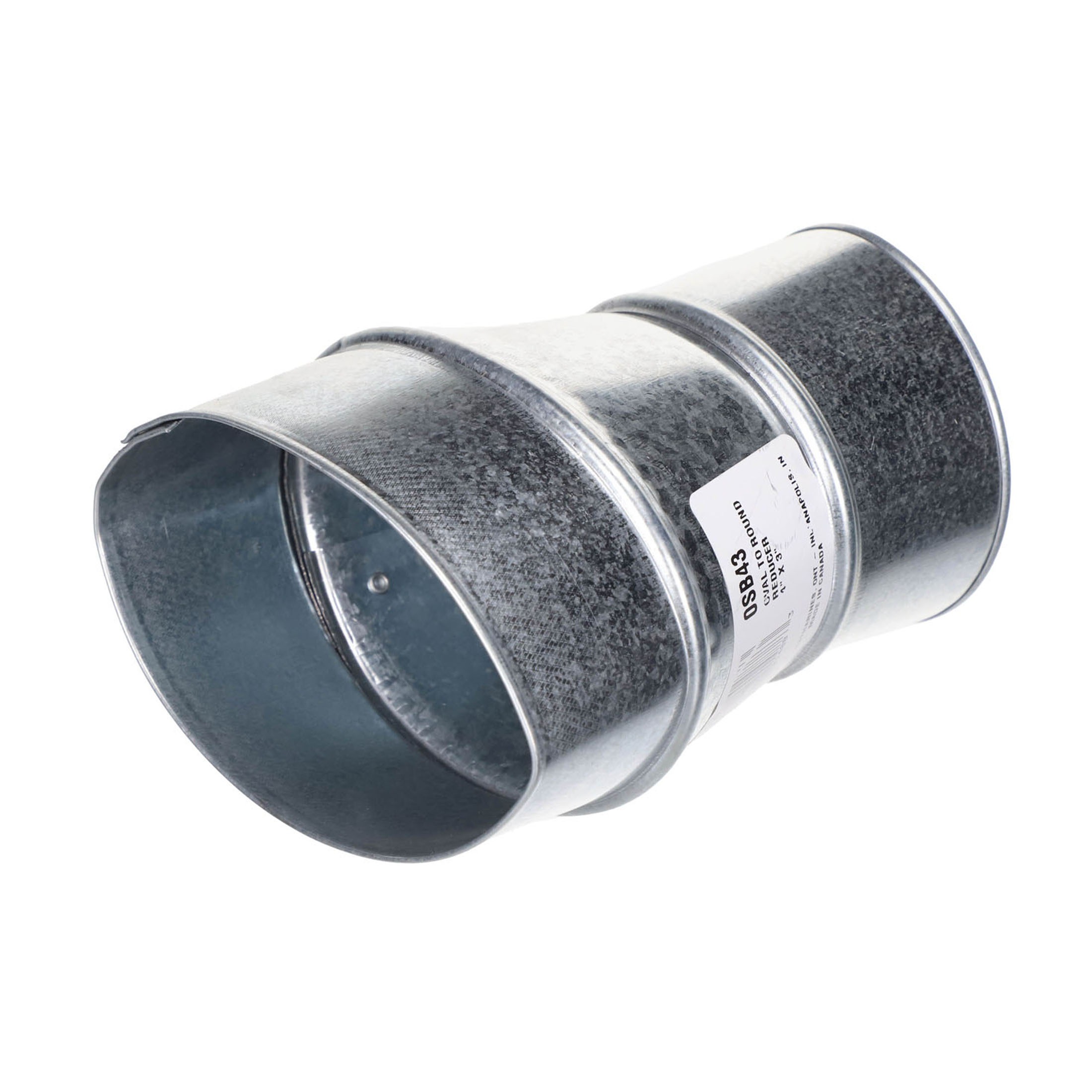 Panasonic ventilation fv-vs43r whispervalue dc 4" oval to 3" round duct adapter, 24 gauge