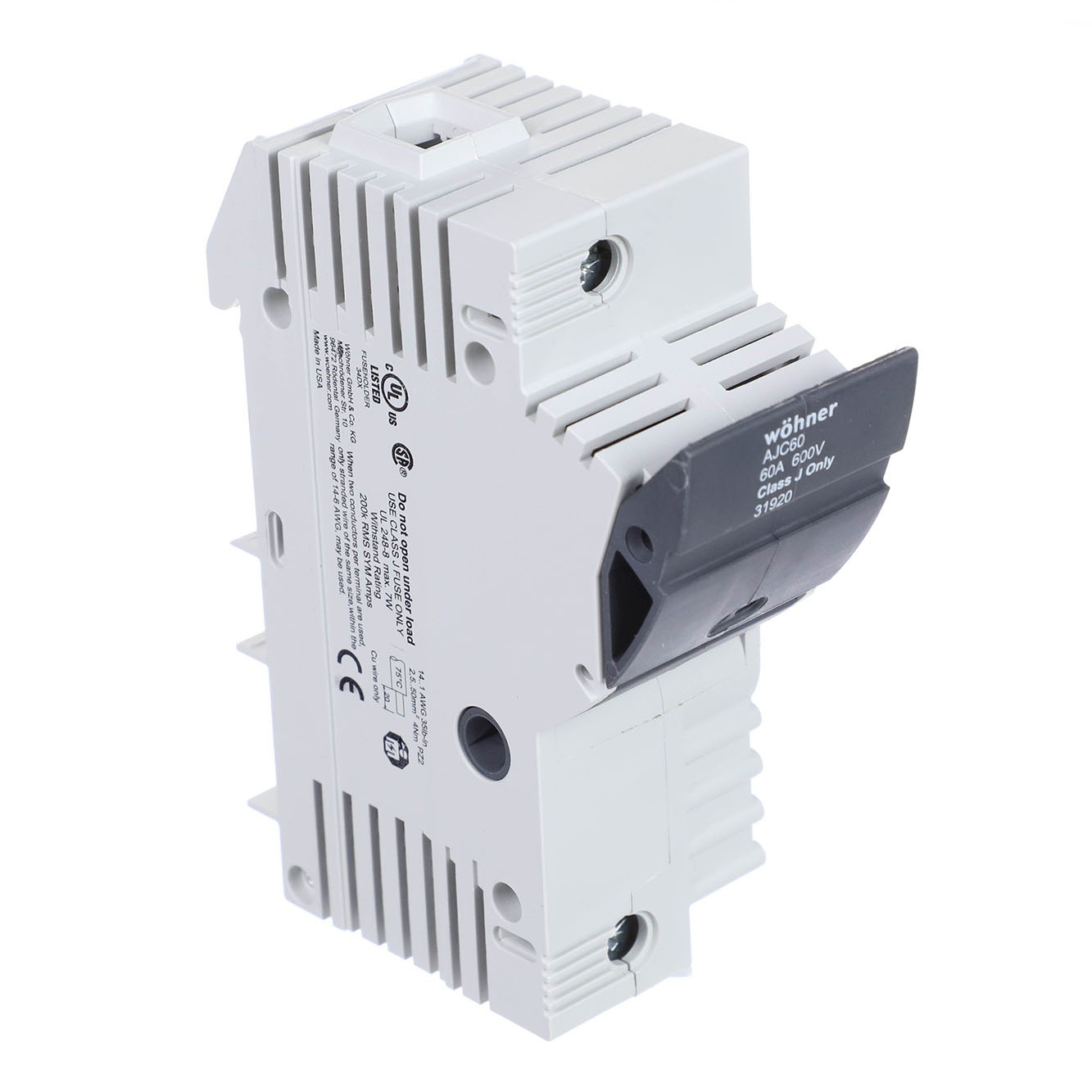 Sprecher + schuh 31920 ambus class j 60a 1-pole fuse block