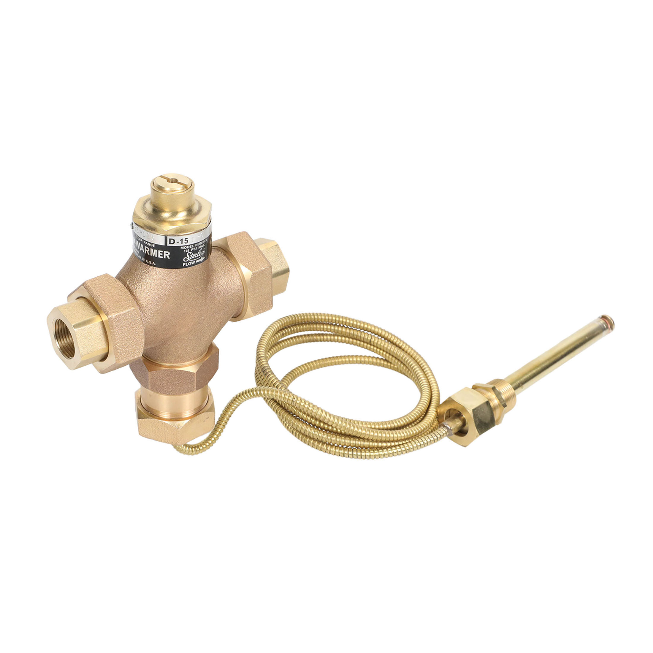 Sterling-sterlco d151. 02. 0000 3/4" direct-acting regulator 85-125°f 6' cap