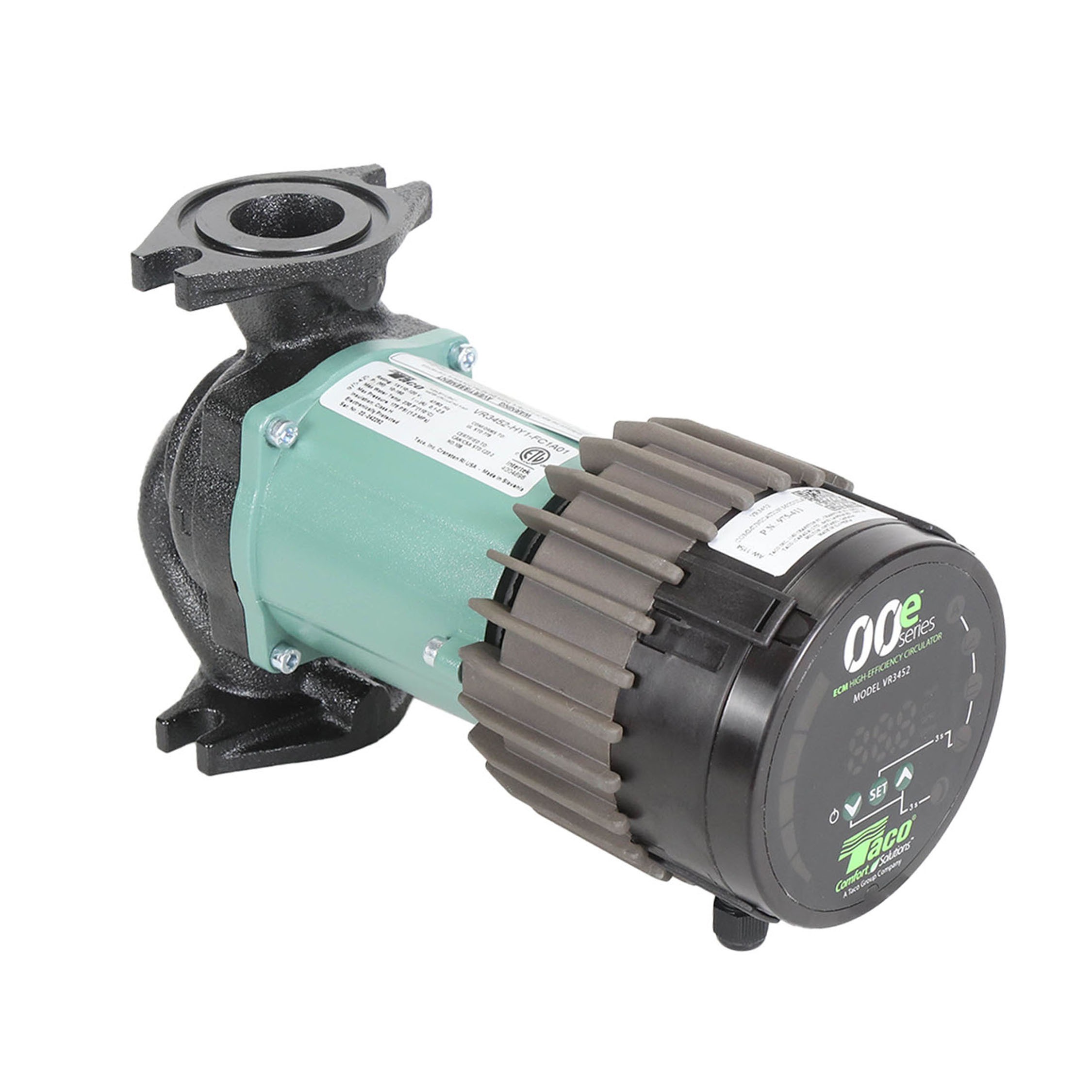Taco comfort solutions vr3452-hy1-fc1a01 1/4hp 115v ecm flanged circulator pump