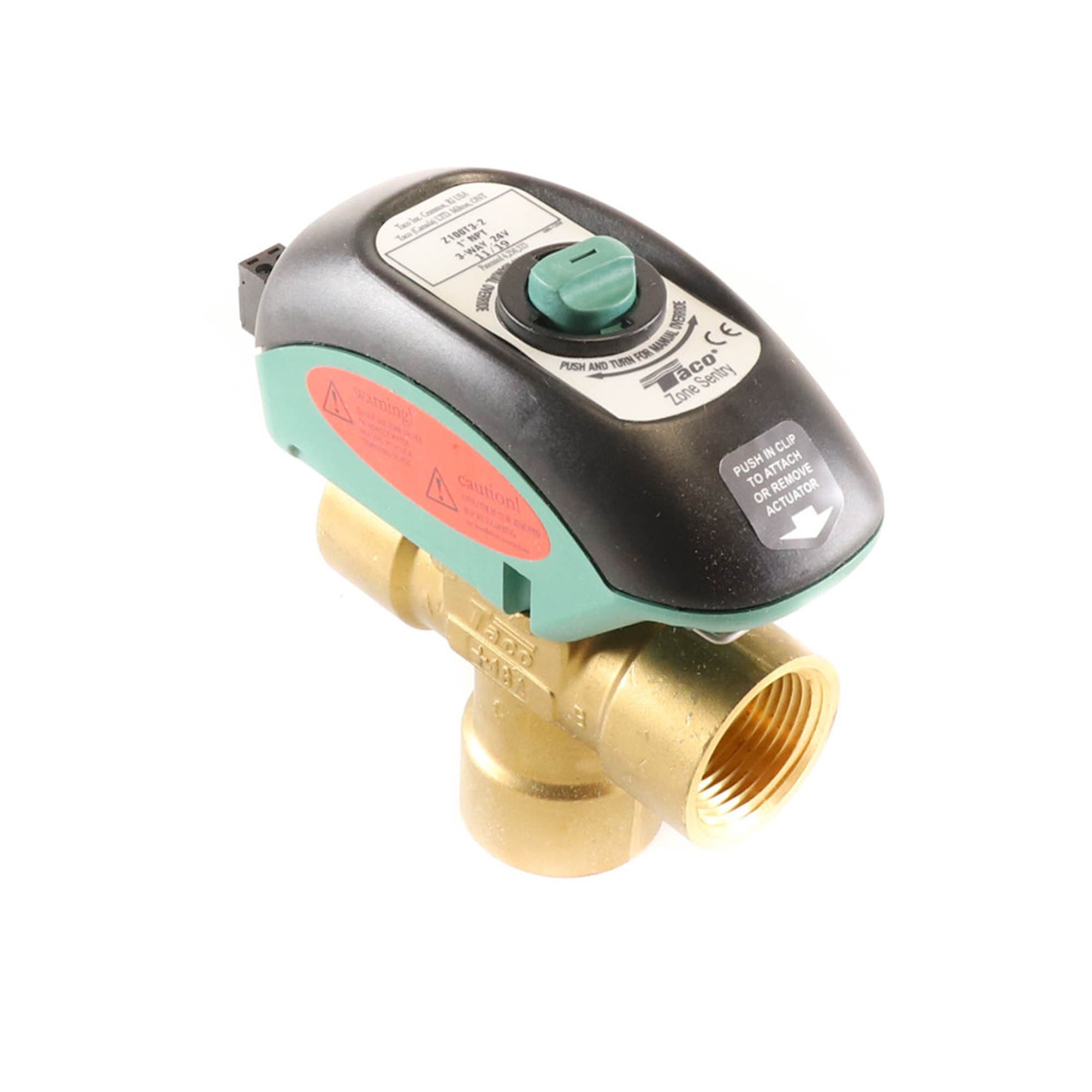 Taco comfort solutions z100t3-2 1" npt 24v 3w 3. 0 cv zone valve