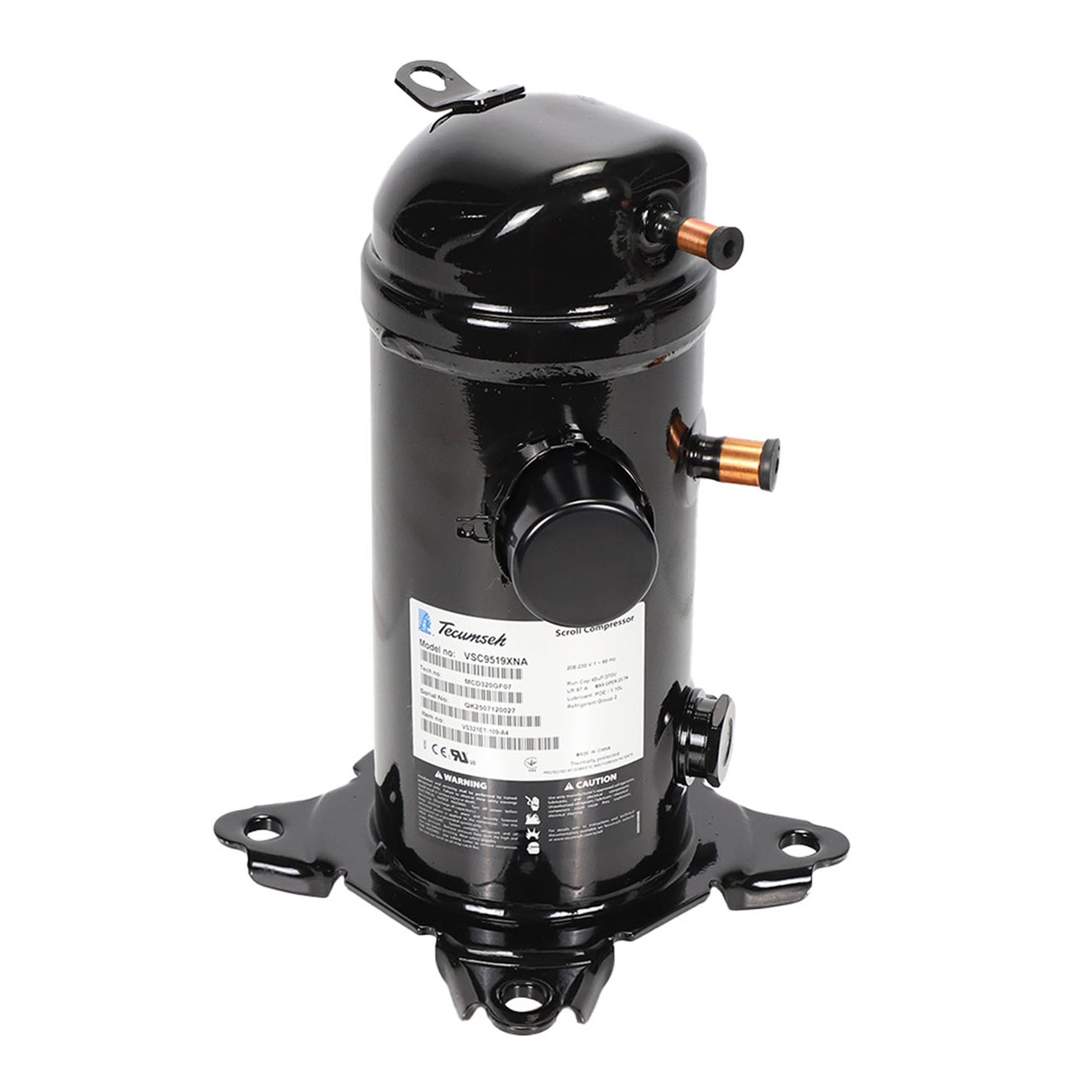 Tecumseh vs321et-109-j7 208-230v 3hp cbp compressor