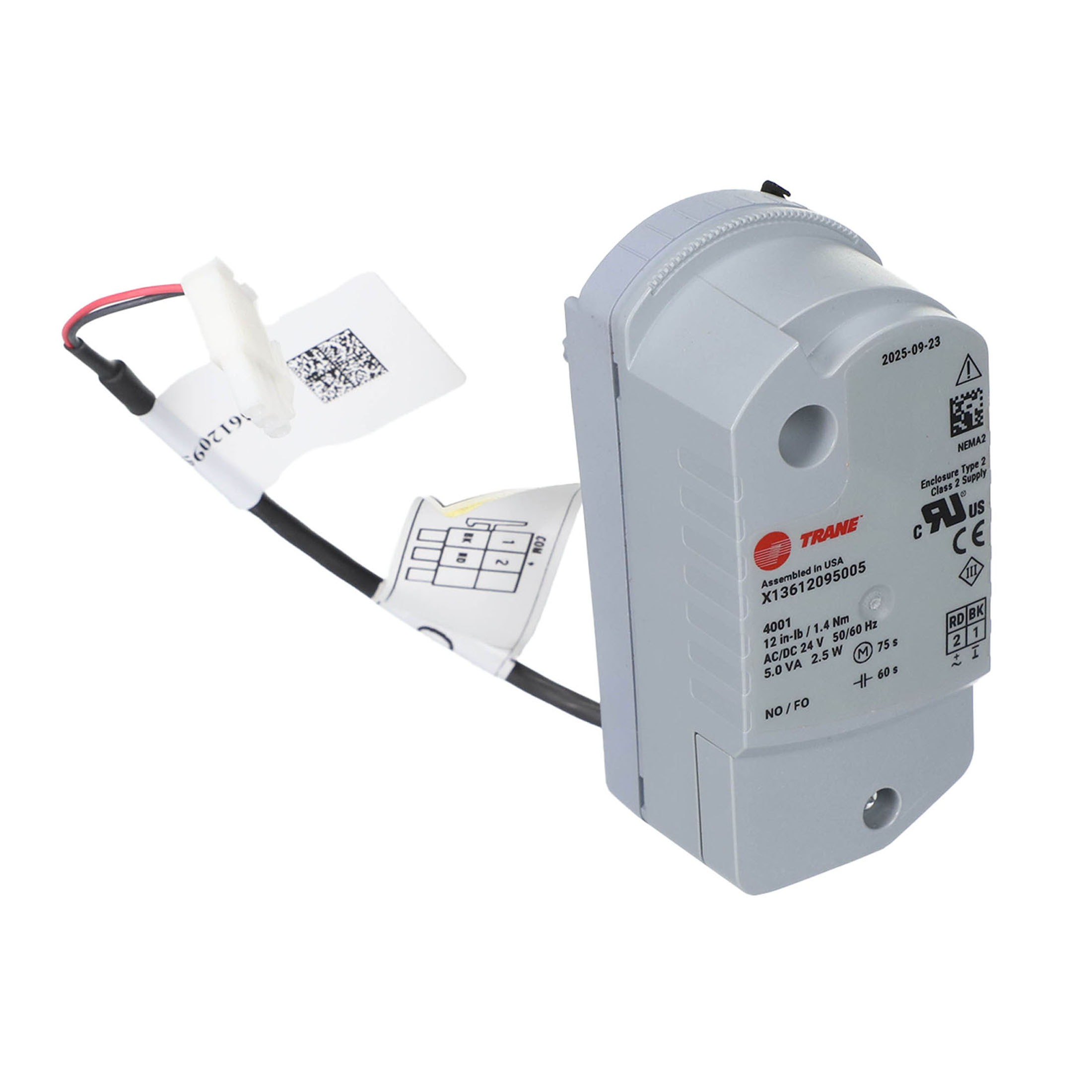 Trane act00902 electric actuator, 24v ac/dc