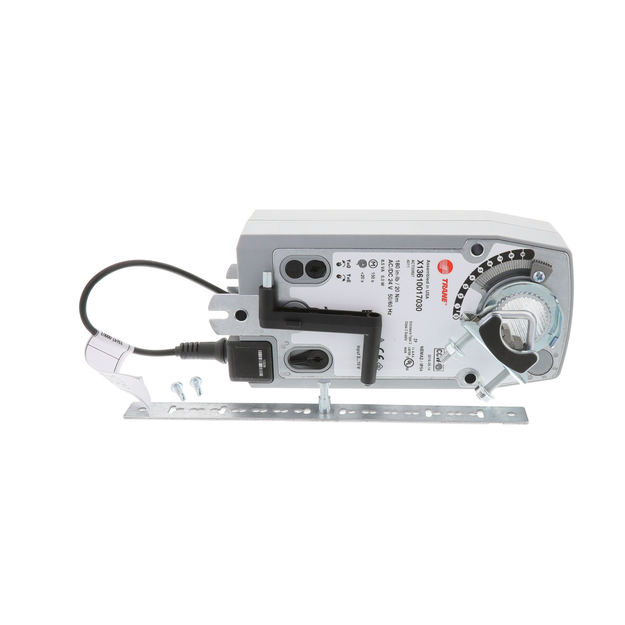 Trane act0697 24v spring return 2-10vdc actuator